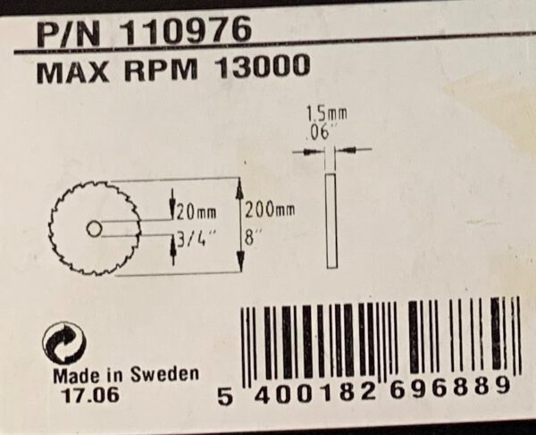 Attachment1 Võsaketas Oregon 200MM | 20MM | 1.5MM