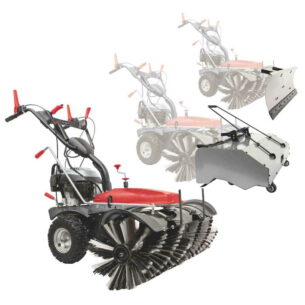 Tänavakoristusmasin Scheppach (kogumiskasti ja lumesahaga)