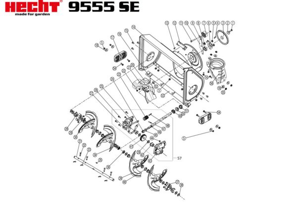 9555SE alates 2022 Rootori tross Hecht 9555/9555SE lumepuhurile - 955500023