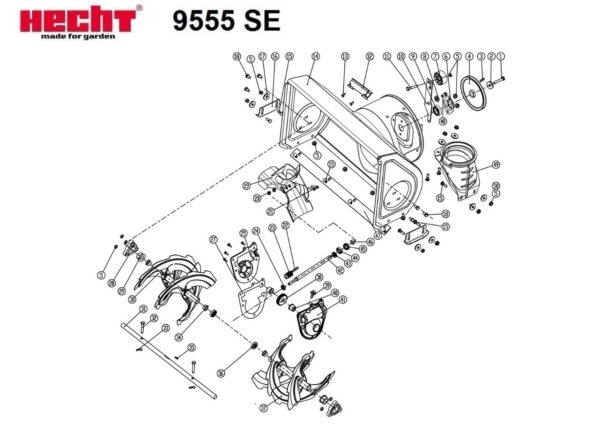 9555SE kuni 2021 Reduktori hammasratas Hecht 9555SE lumepuhurile (kuni 2021 aasta) - KC55-01-13A