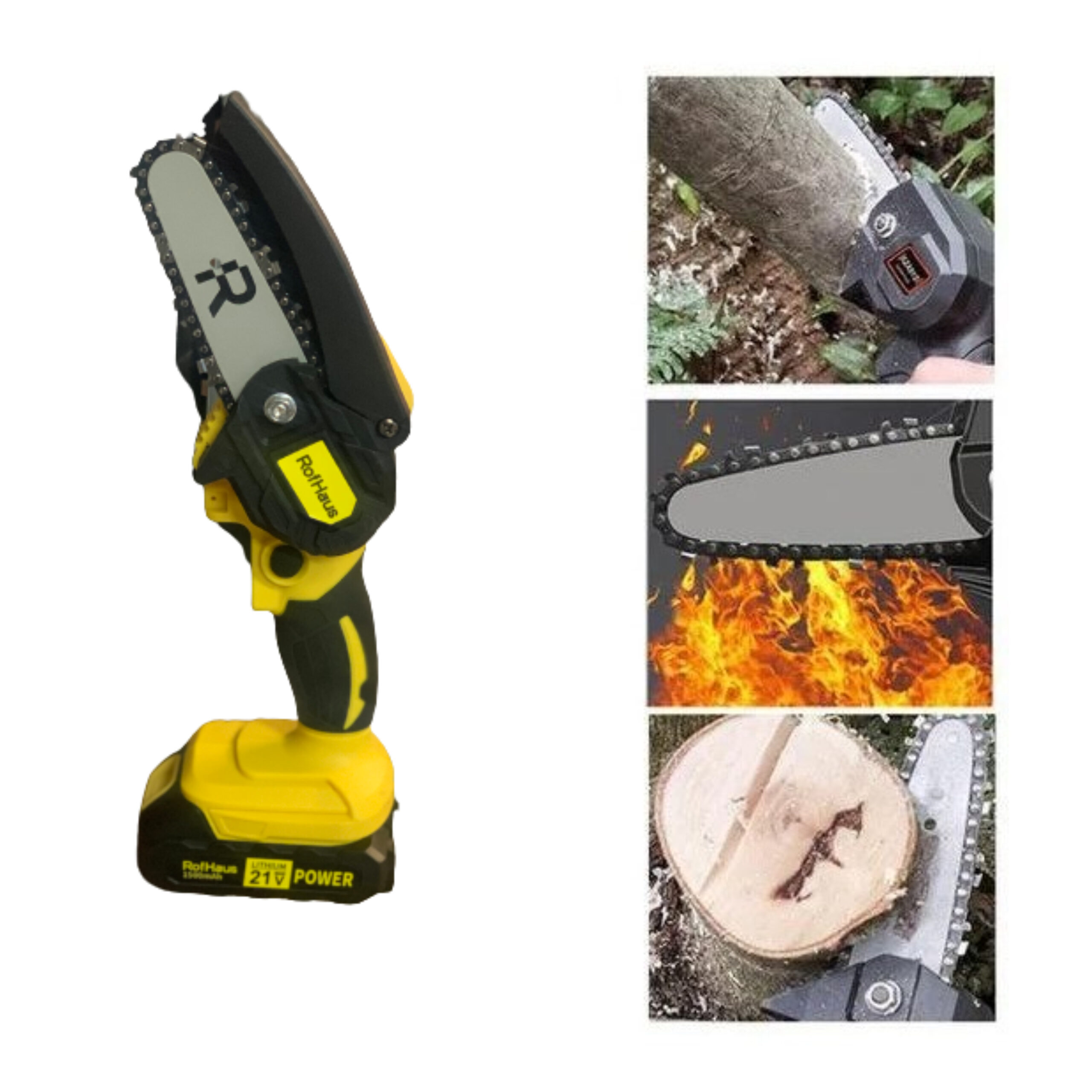 Akuoksasaag 21V – kollane (komplekt aku ja laadijaga)