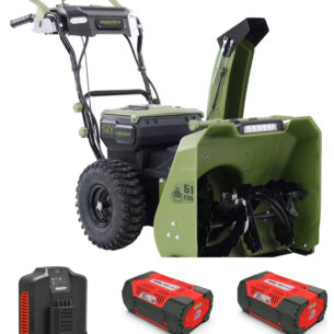 6261KOMP1 Akuga lumepuhur Hecht 6261 (käepidemesoojendusega) (komplekt 2 aku ja laadijaga)